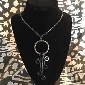 NEW Hematite Modern Drop Necklace